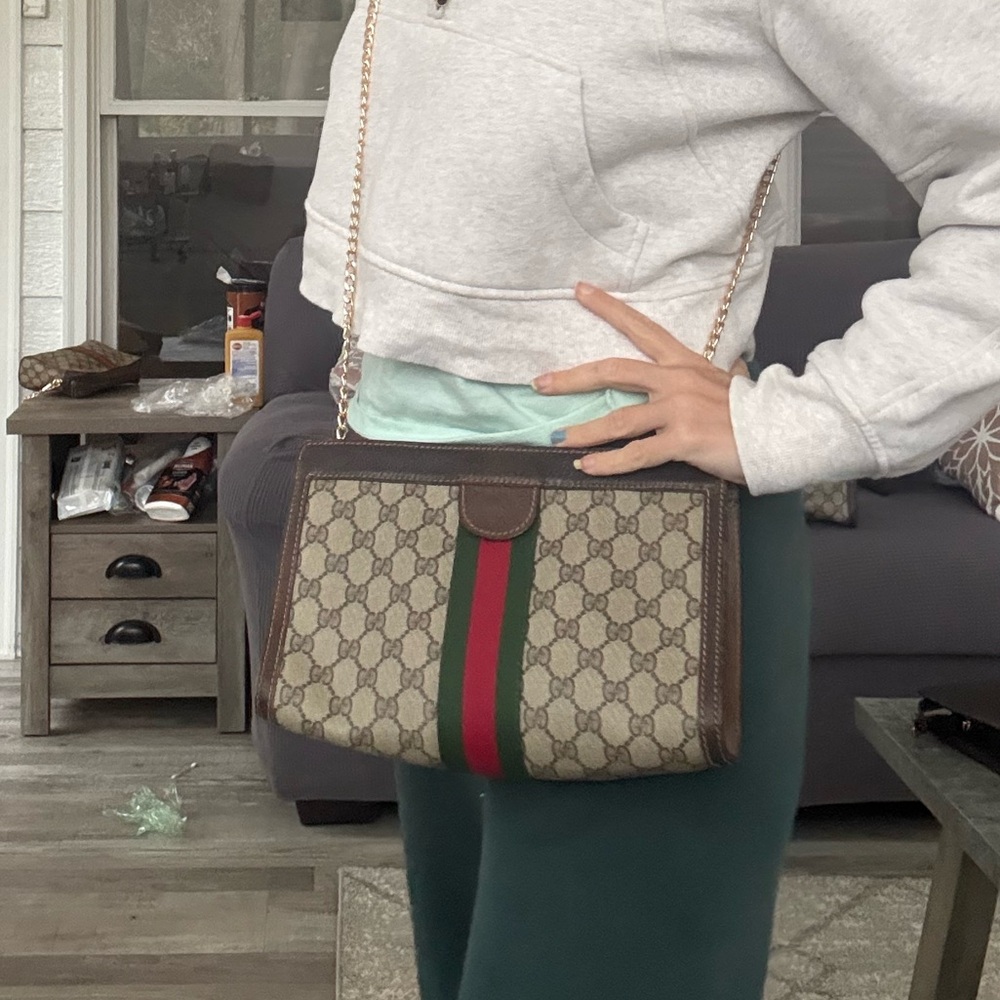 AUTHENTIC GUCCI Crossbody bag purse vintage gg tote clutch gg vintage handbag